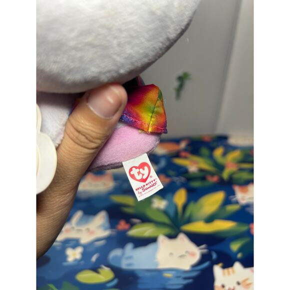 Ty Hello Kitty Rainbow Dress Beanie Buddy Plush Stuffed Animal Doll Sanrio 2013 - Picture 7 of 12